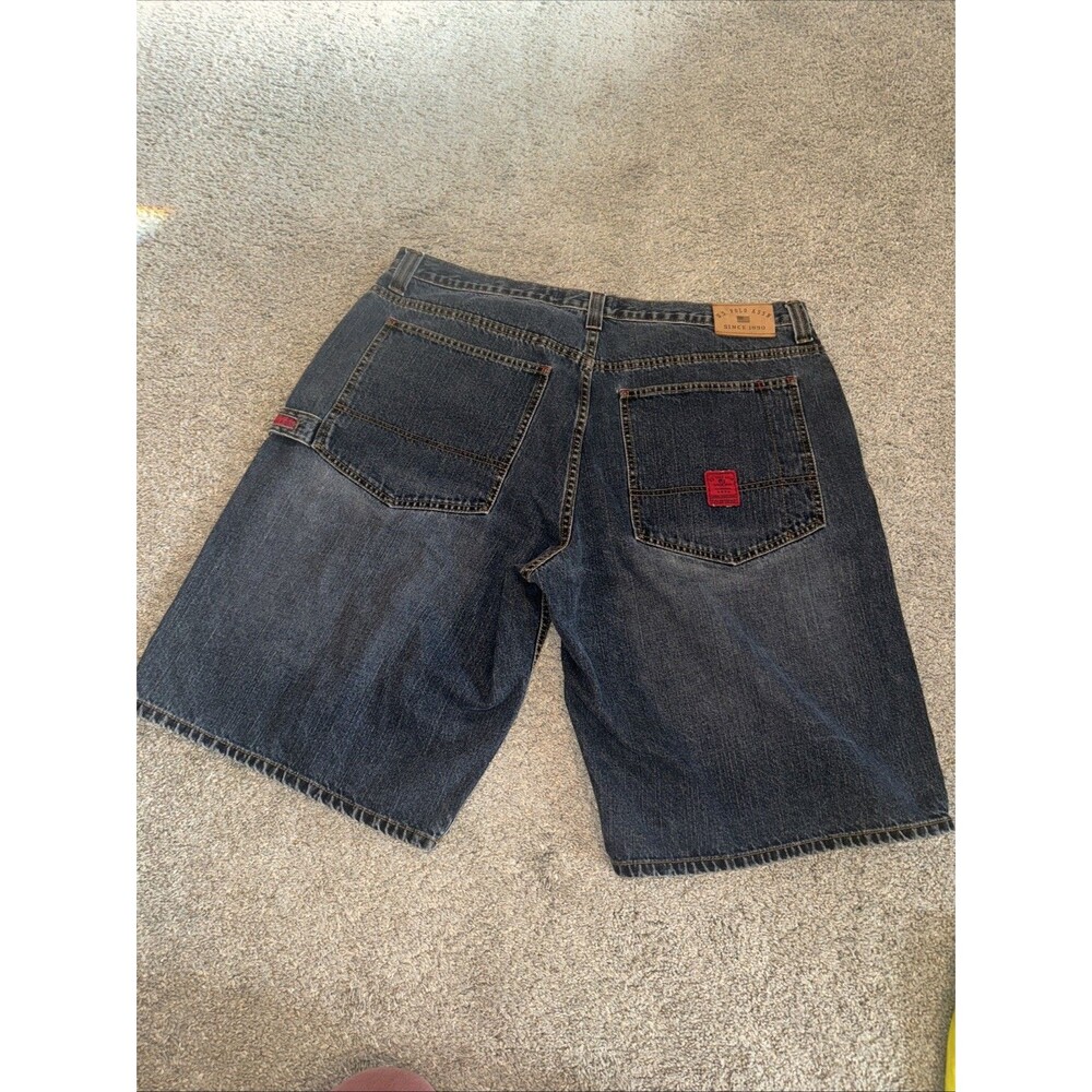Y2K US Polo Assn Jean Shorts Skater Men’s Sz 40 Embroidered Baggy Jorts Blue